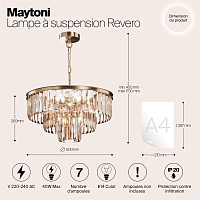 Maytoni Classic Revero Подвесной светильник цвет: латунь MOD085PL-07BS