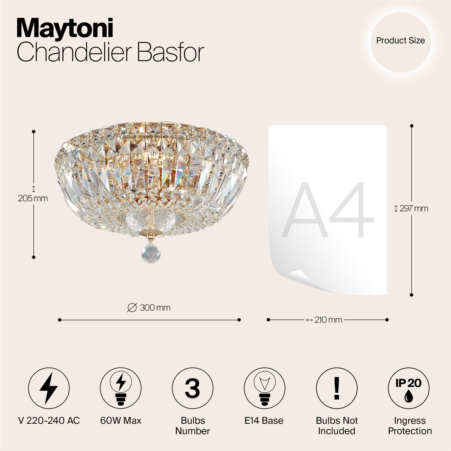 Maytoni Classic Basfor Люстра цвет: золото DIA100-CL-03-G