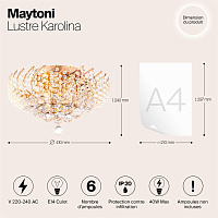 Maytoni Classic Karolina Люстра цвет: золото DIA120-06-G