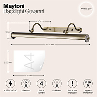 Maytoni Classic Govanni Подсветка цвет: бронза PIC119-44-R