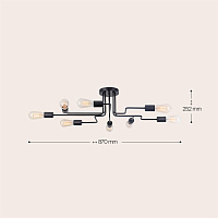 Maytoni Loft Gilbert Потолочный светильник цвет: черный T532CL-08B