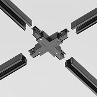 Maytoni Technical Коннектор Х-образный Trinity черный TRA005CX-31B