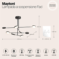 Maytoni Modern Fad Подвесной светильник цвет: черный MOD070PL-L48B3K