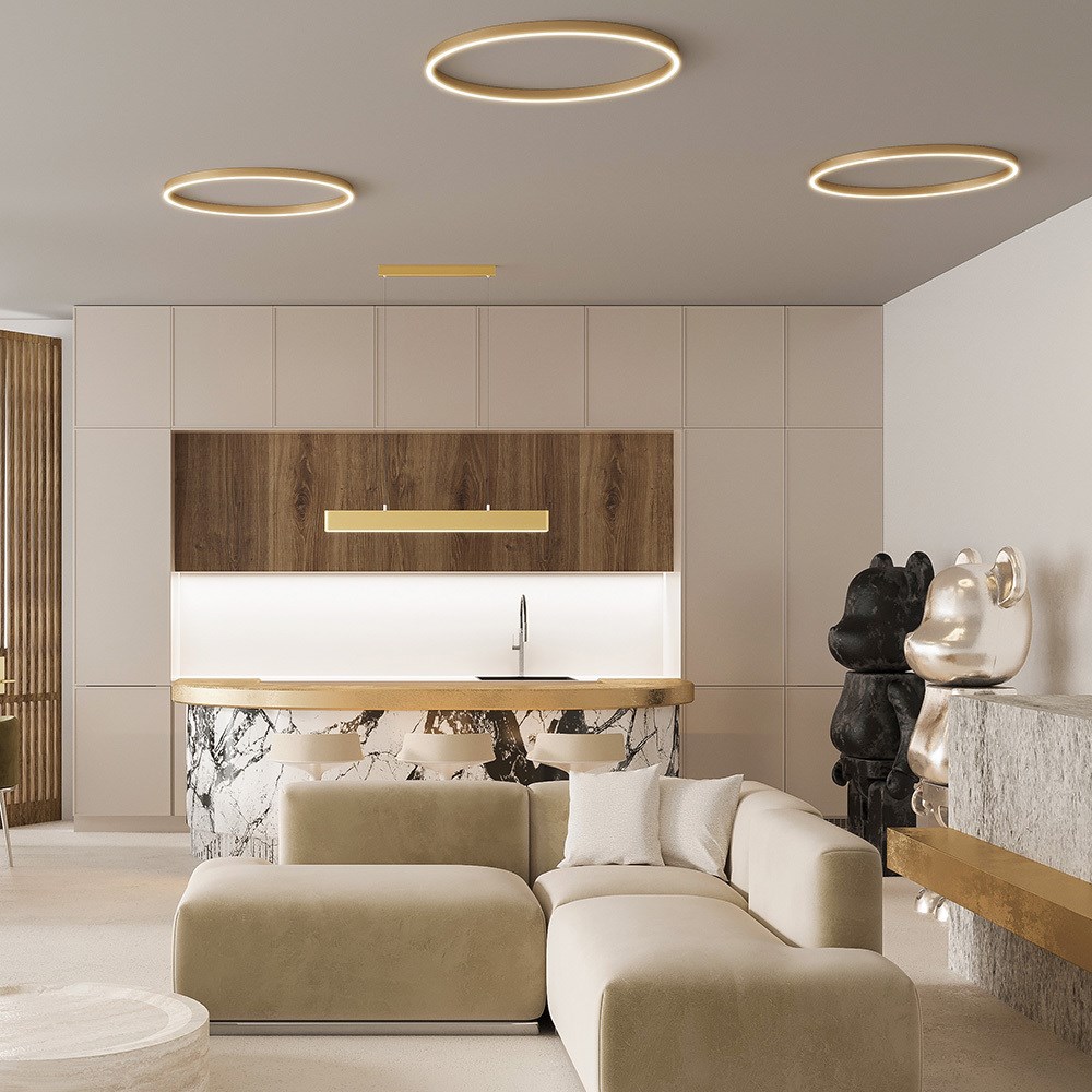 Maytoni Modern Rim Подвесной светильник цвет: латунь MOD058PL-L100BS4K