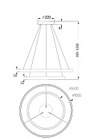 Maytoni Modern Rim Подвесной светильник цвет: латунь MOD058PL-L74BS4K