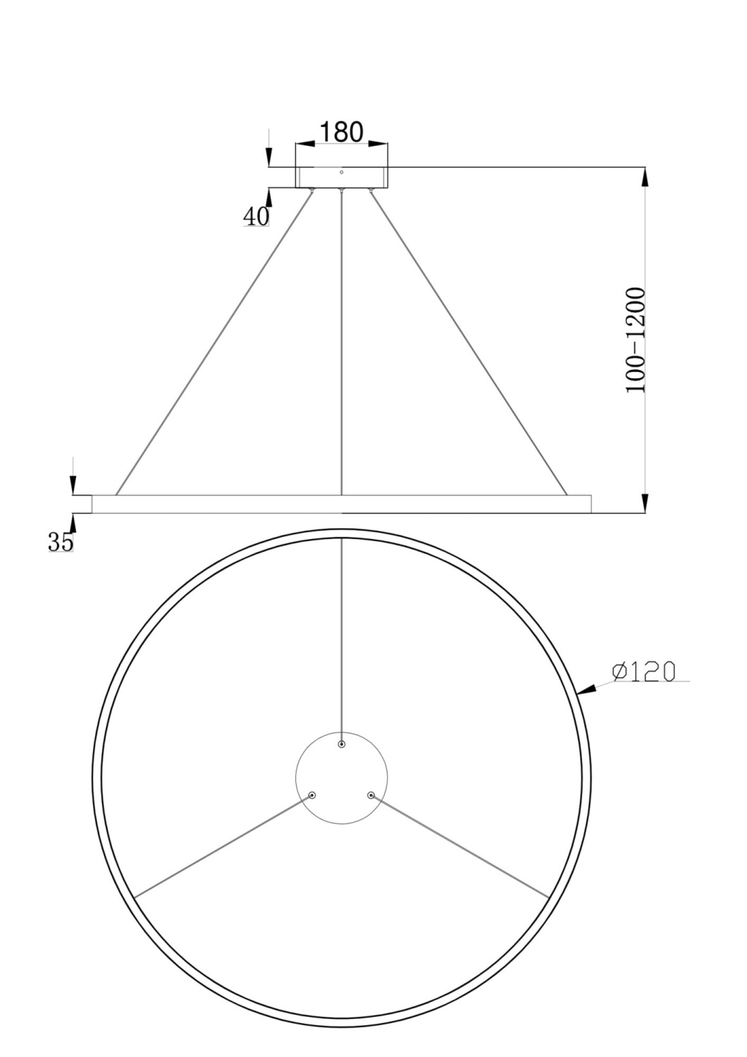 Maytoni Modern Rim Подвесной светильник цвет: латунь MOD058PL-L65BS4K