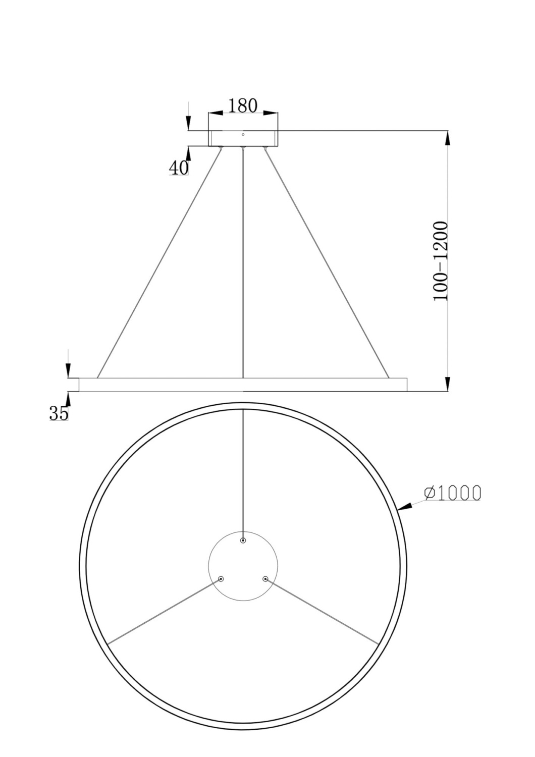 Maytoni Modern Rim Подвесной светильник цвет: латунь MOD058PL-L54BS4K