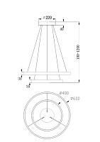Maytoni Modern Rim Подвесной светильник цвет: латунь MOD058PL-L55BS4K