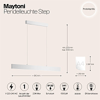 Maytoni Technical Step Подвесной светильник цвет: белый P010PL-L23W