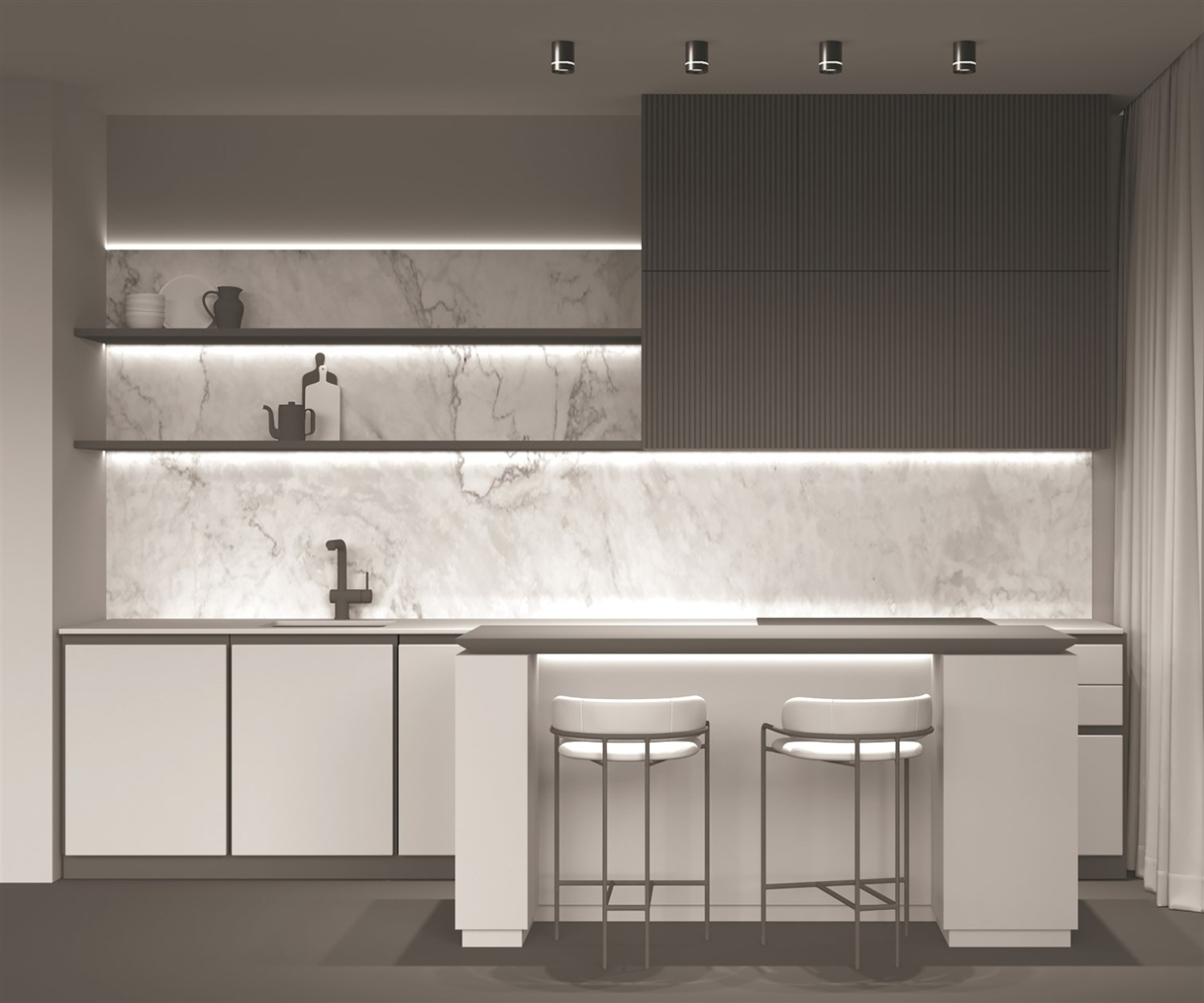 Maytoni Technical Orlo Потолочный светильник цвет: черный C085CL-9W4K-B