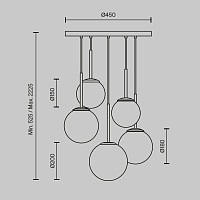 Maytoni Modern Basic form Подвесной светильник цвет: черный MOD321PL-05B