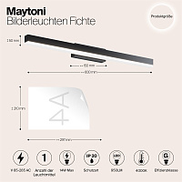 Maytoni Modern Fichte Подсветка цвет: черный MIR012WL-L14B4K
