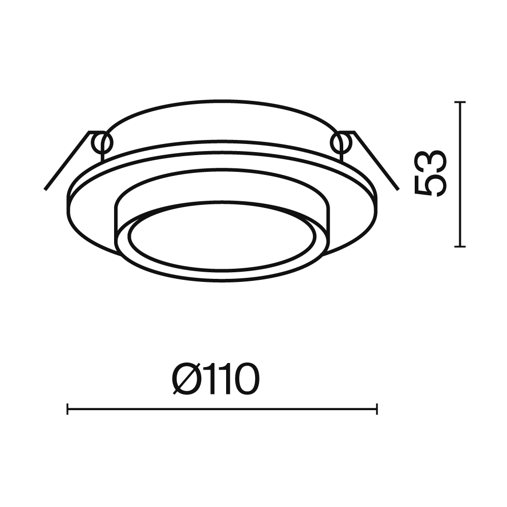 Maytoni Technical Hoop Встраиваемый светильник цвет: черный DL086-GX53-RD-B