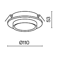 Maytoni Technical Hoop Встраиваемый светильник цвет: черный DL086-GX53-RD-B