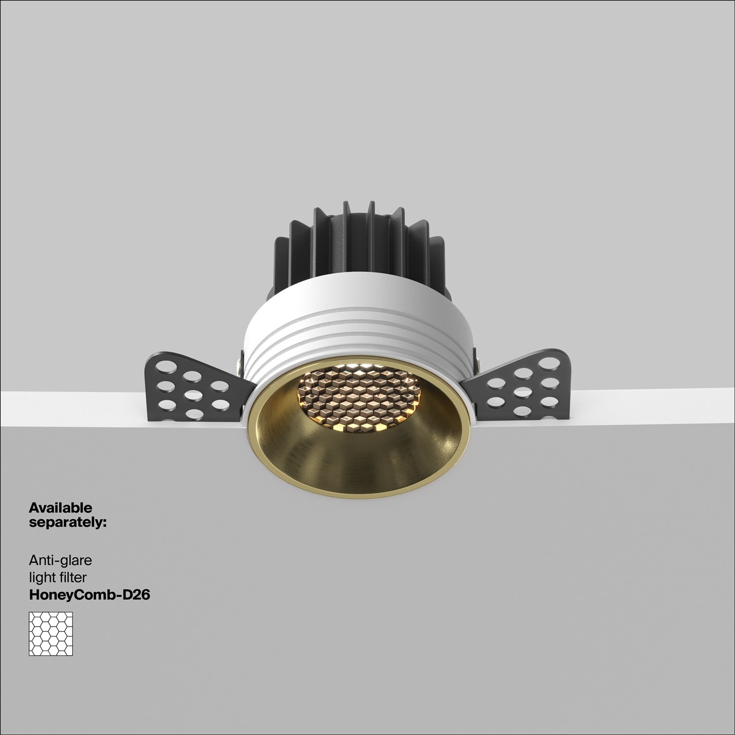 Maytoni Technical Round Встраиваемый светильник цвет: латунь DL058-12W4K-TRS-BS