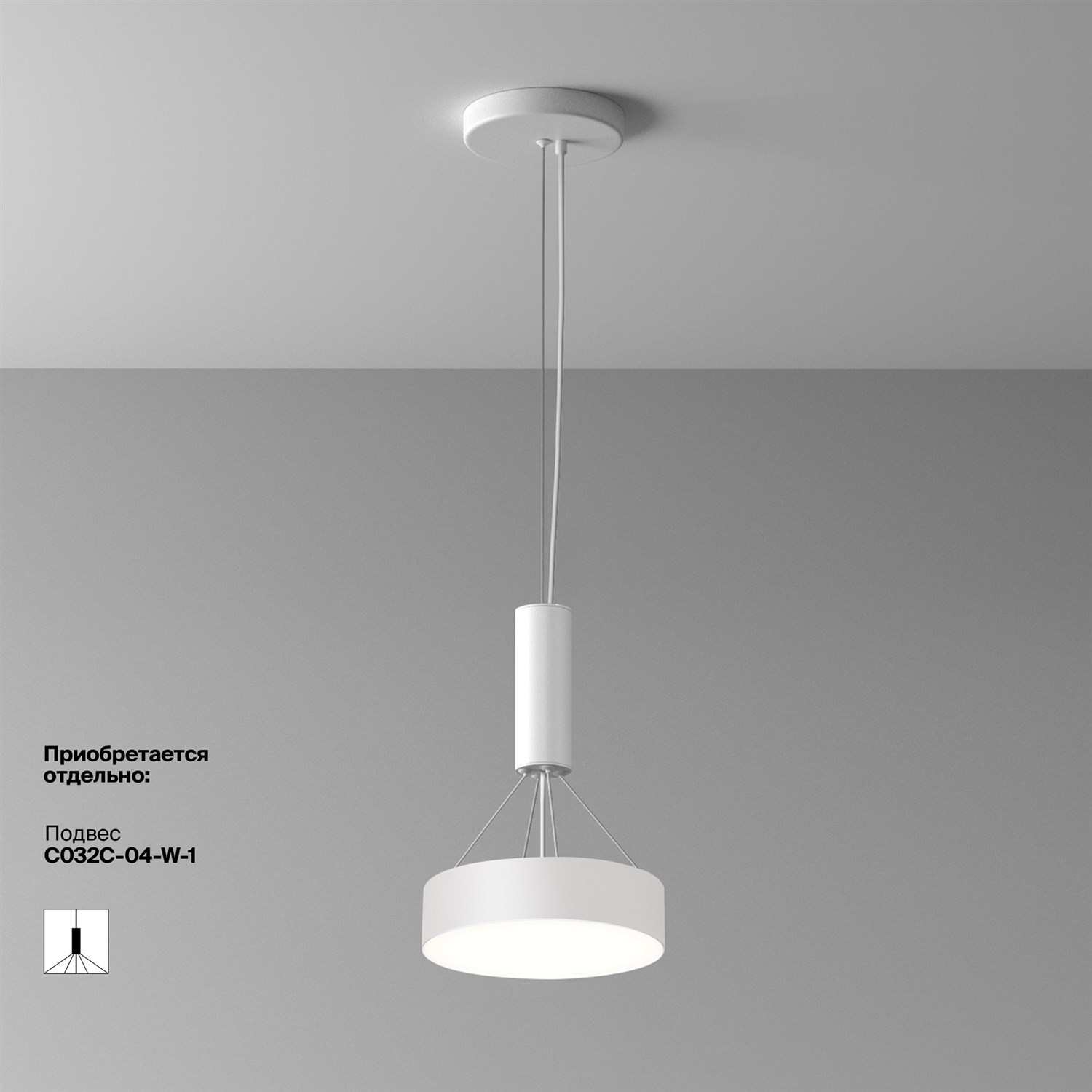 Maytoni Technical Zon Потолочный светильник цвет: белый C032CL-24W4K-RD-W