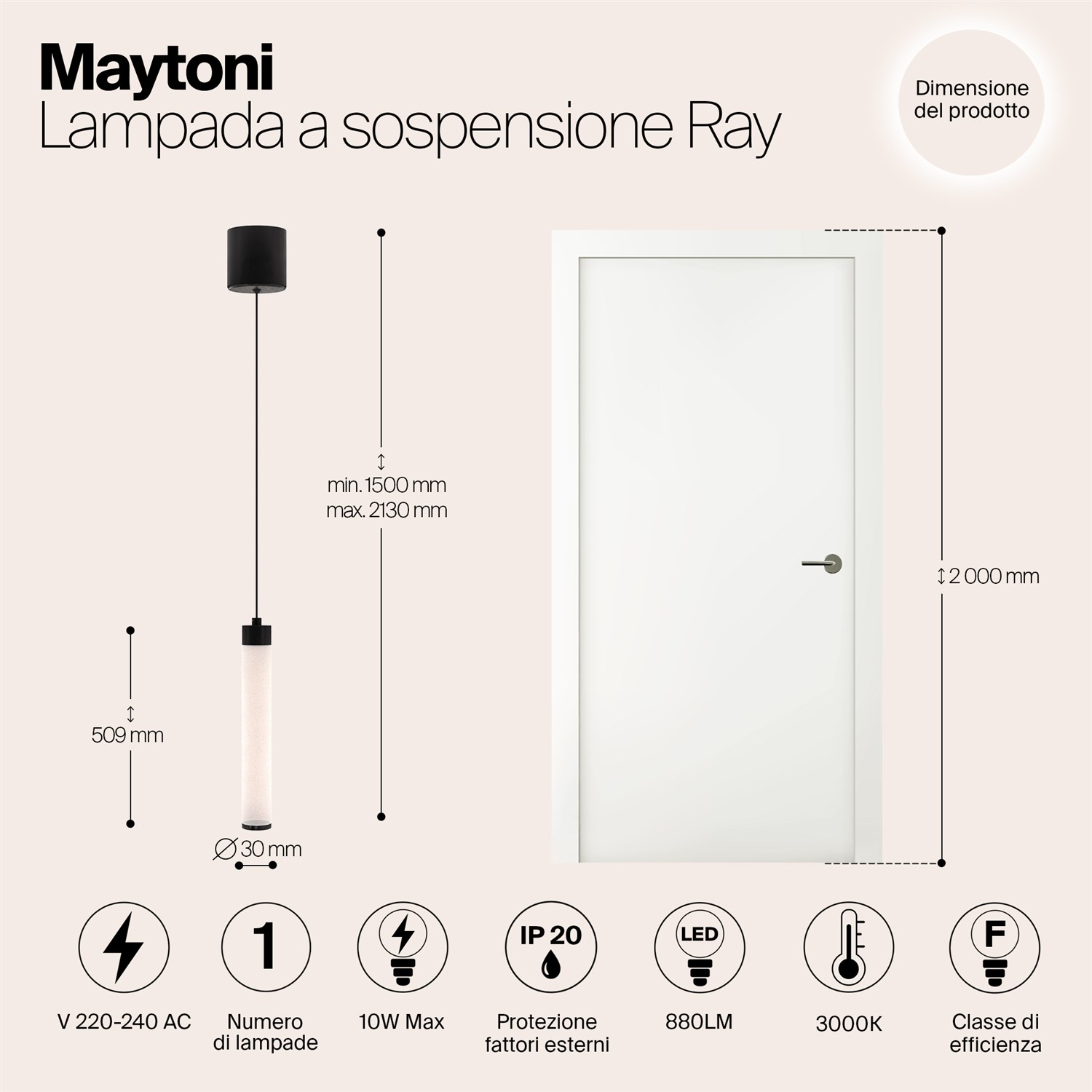 Maytoni Technical Ray Подвесной светильник цвет: черный P022PL-L10B
