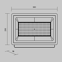 Maytoni Outdoor Flood Прожектор цвет: черный FL001-L150B6K