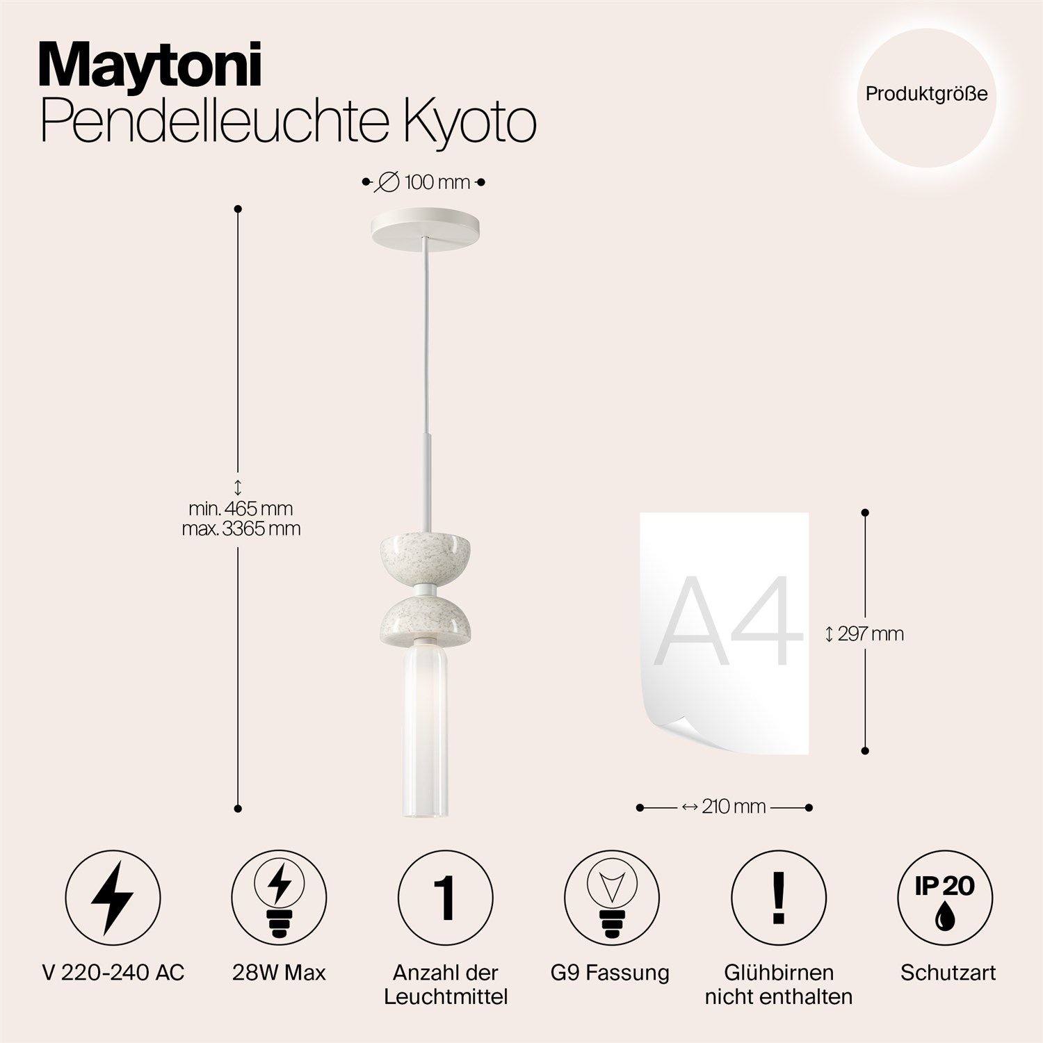 Maytoni Modern Kyoto Подвесной светильник цвет: белый MOD178PL-01W