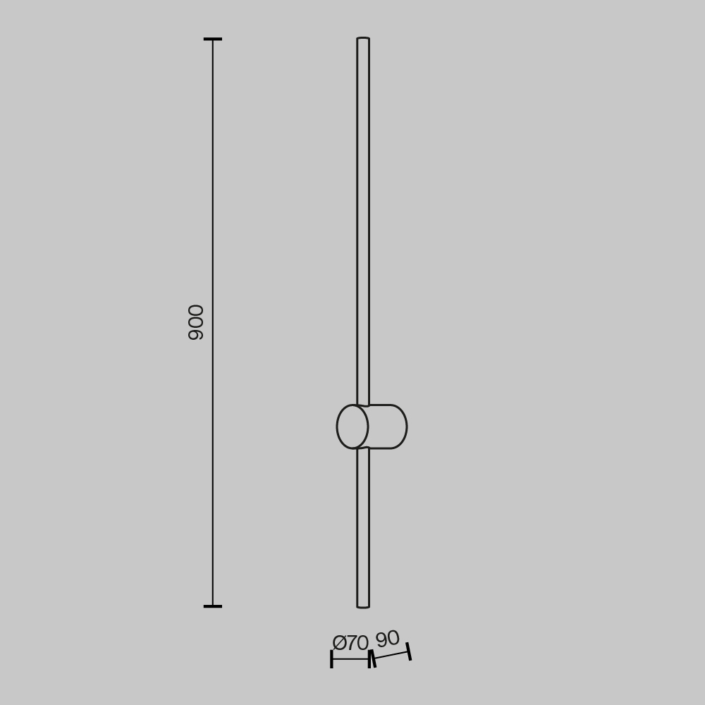 Maytoni Modern Light stick Настенный светильник (бра) цвет: черный MOD237WL-L11B3K