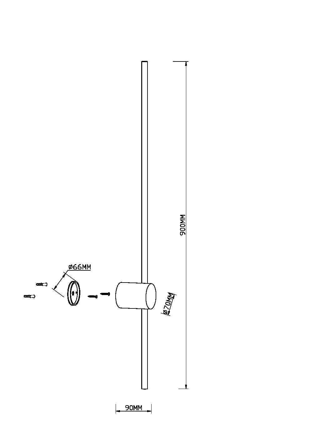 Maytoni Modern Light stick Настенный светильник (бра) цвет: черный MOD237WL-L11B3K