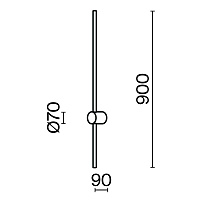 Maytoni Modern Light stick Настенный светильник (бра) цвет: черный MOD237WL-L11B3K