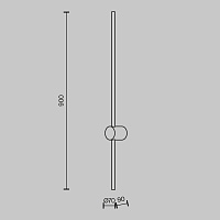 Maytoni Modern Light stick Настенный светильник (бра) цвет: черный MOD237WL-L11B3K