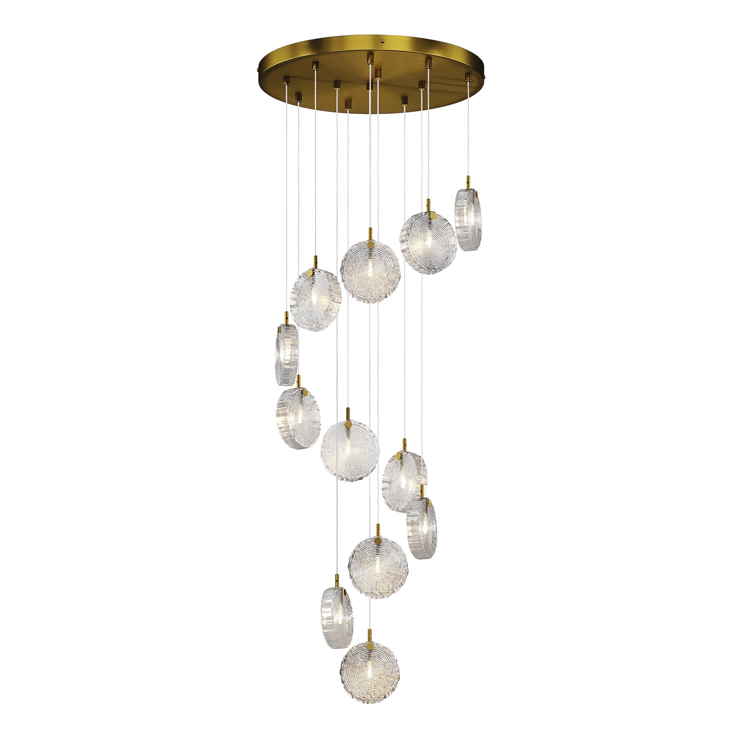 Maytoni Modern Frozen Подвесной светильник цвет: латунь MOD254PL-12BS
