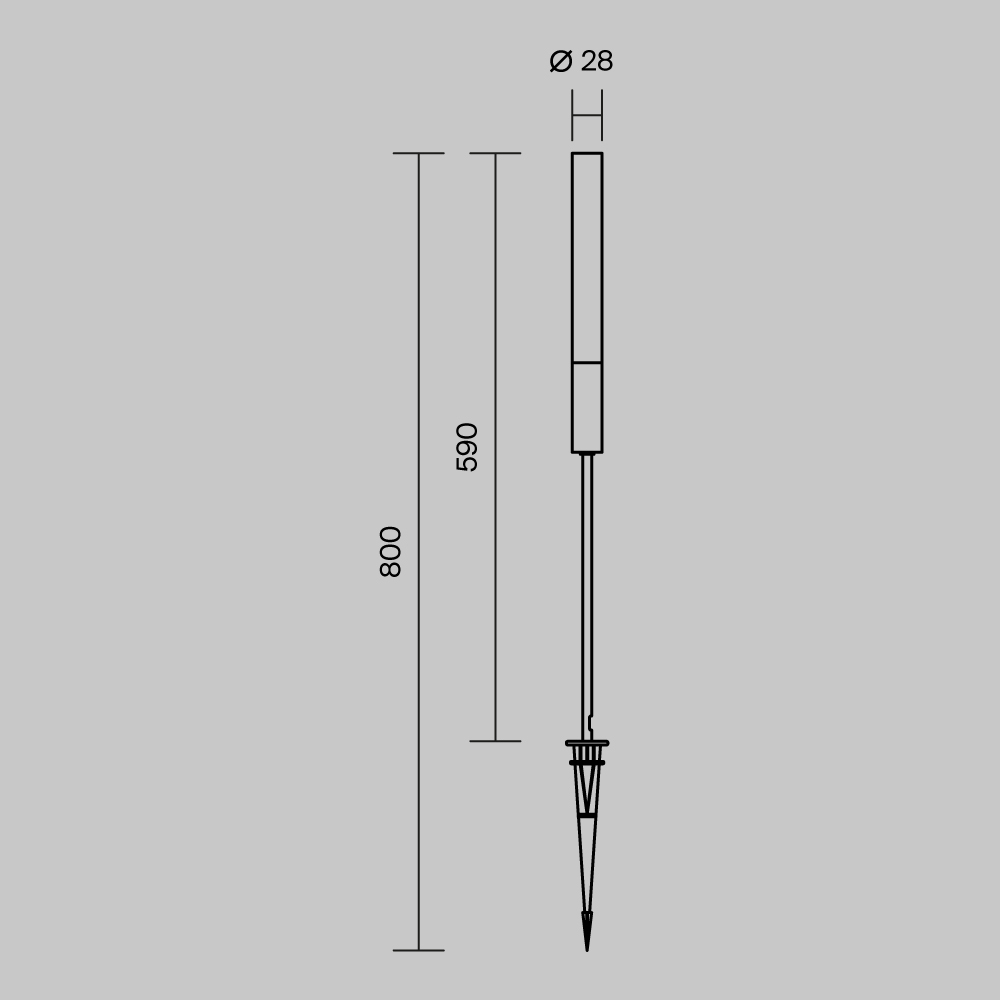 Maytoni Outdoor Flare Ландшафтный светильник цвет: графит O487FL-L3GF3K