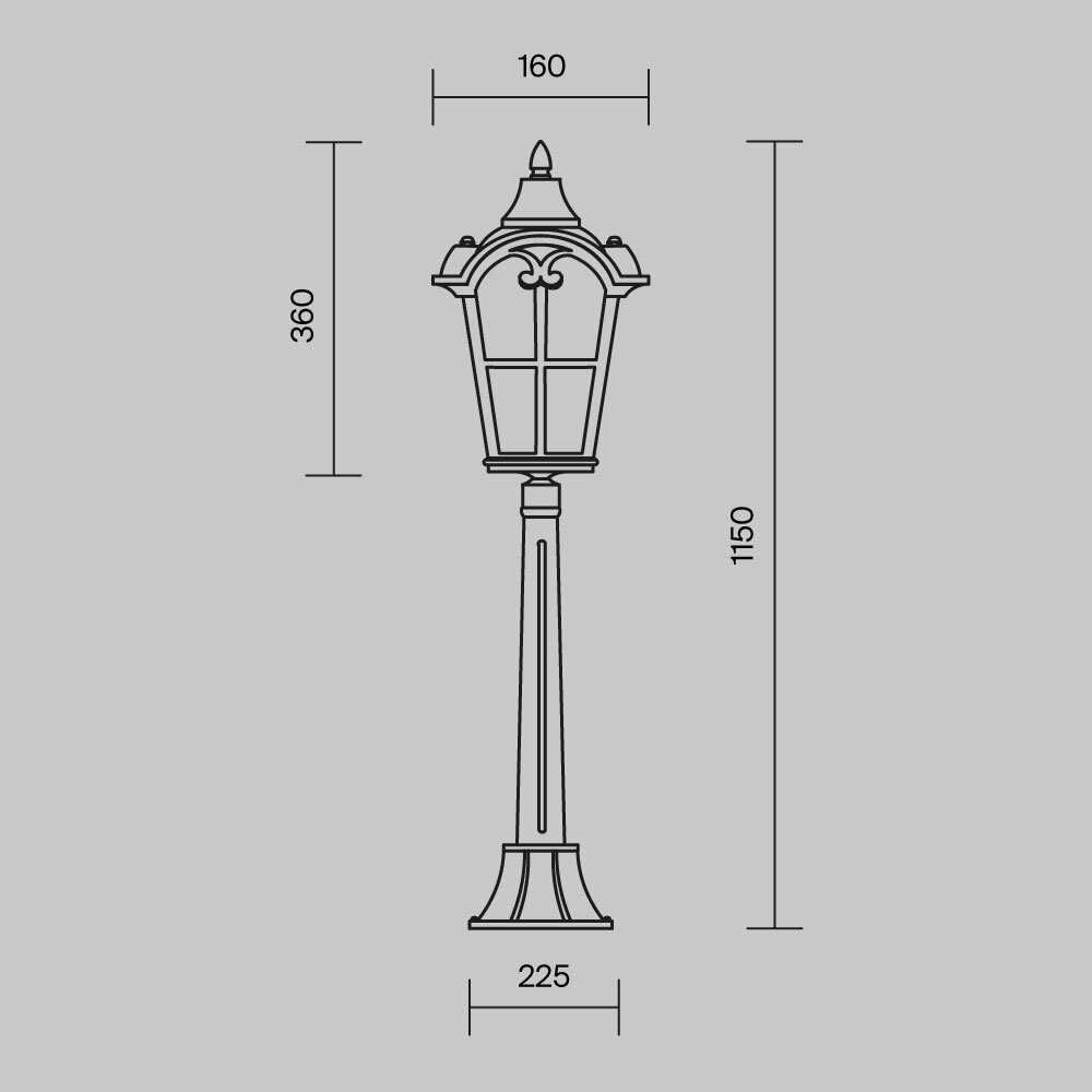 Maytoni Outdoor Albion Ландшафтный светильник цвет: бронза антик O413FL-01BZ1