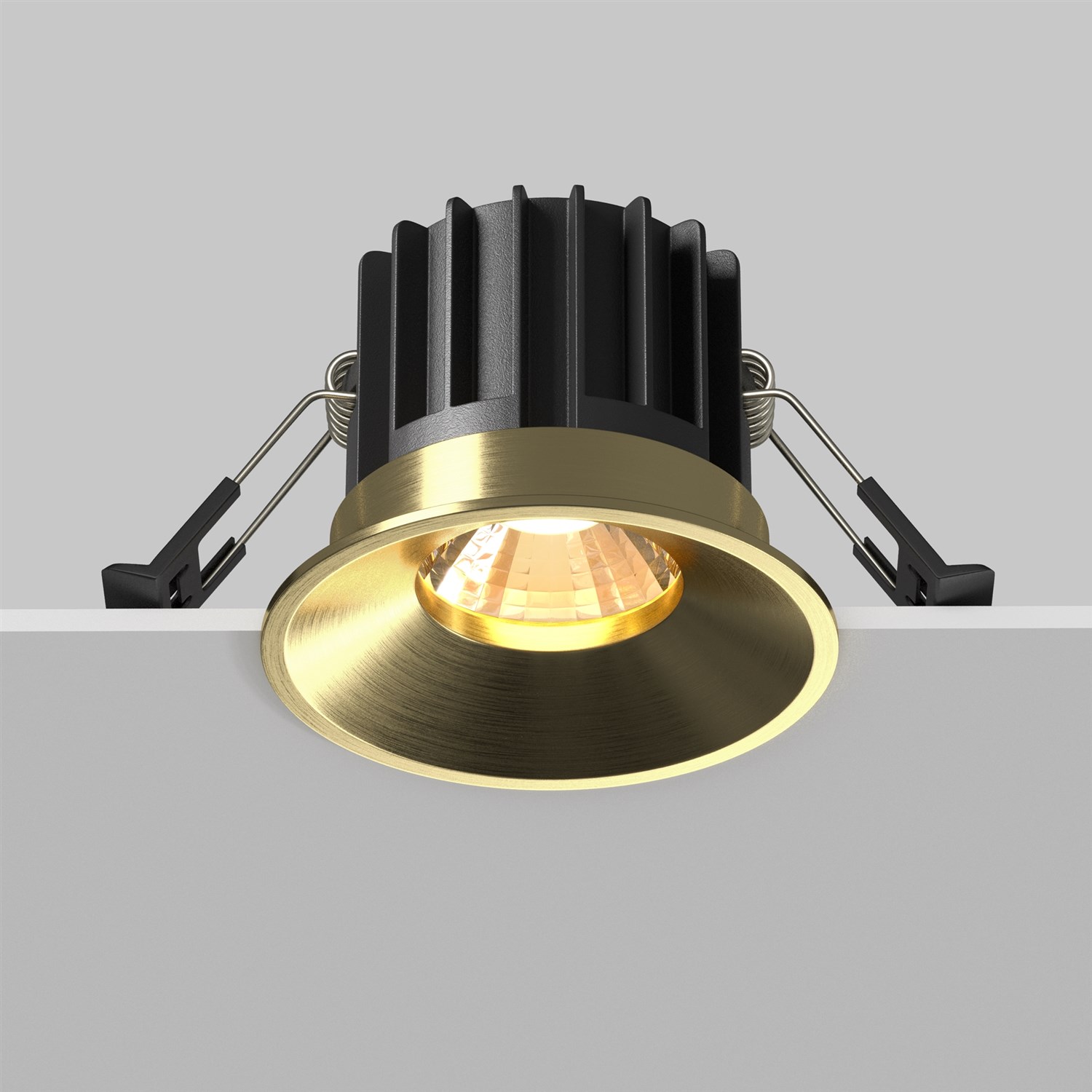 Maytoni Technical Round Встраиваемый светильник цвет: латунь DL058-12W3K-BS