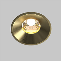 Maytoni Technical Round Встраиваемый светильник цвет: латунь DL058-12W3K-BS
