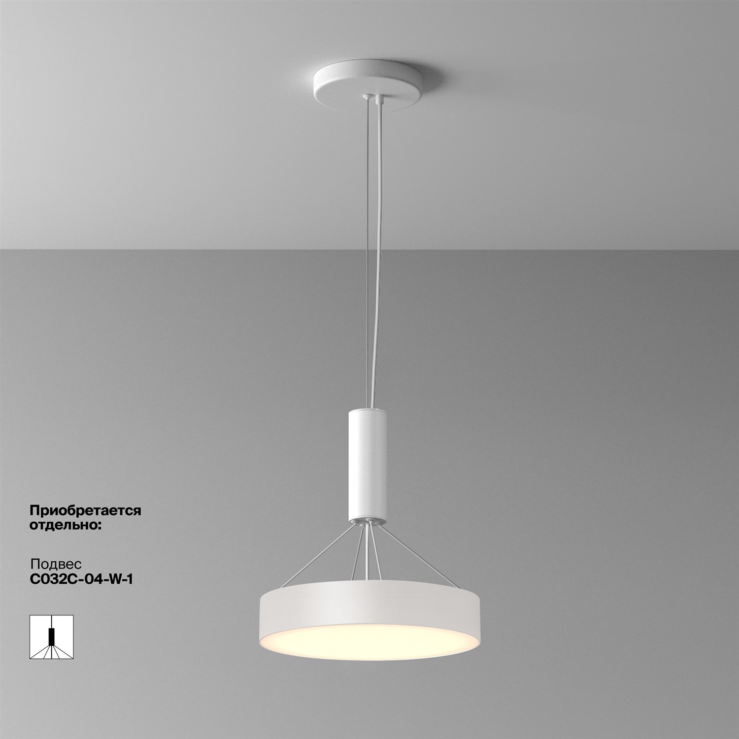Maytoni Technical Zon Потолочный светильник цвет: белый C032CL-36W3K-RD-W