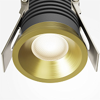 Maytoni Technical Mini Встраиваемый светильник цвет: латунь DL059-7W3K-BS