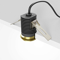 Maytoni Technical Mini Встраиваемый светильник цвет: латунь DL059-7W3K-BS