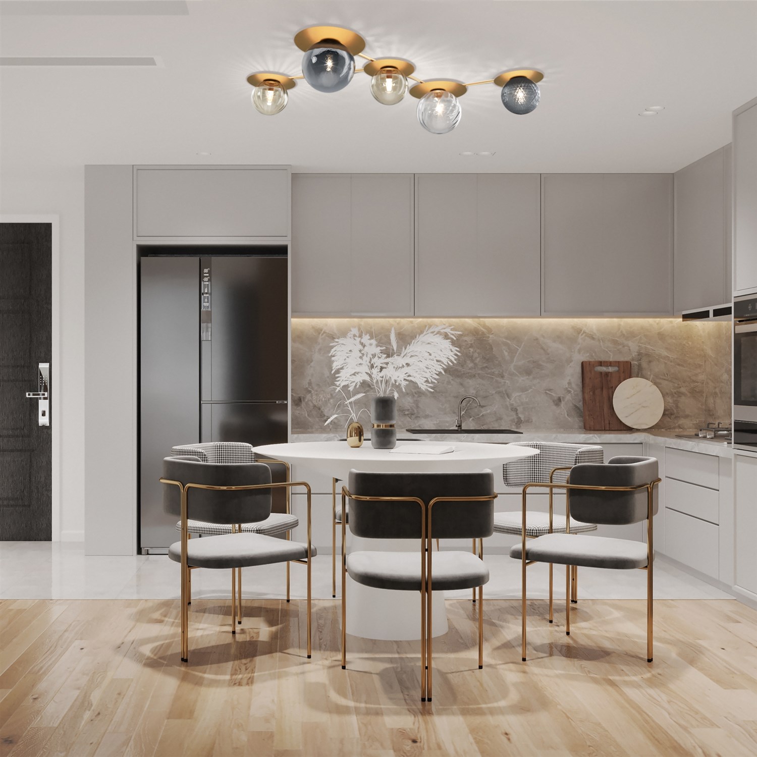 Maytoni Modern Star sky Потолочный светильник цвет: латунь MOD291CL-05BS1
