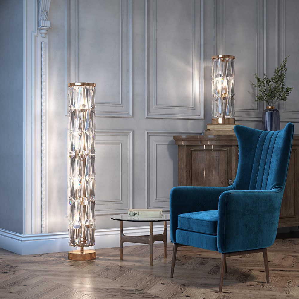 Maytoni Modern Puntes Напольный светильник (торшер) цвет: золото MOD043FL-08G