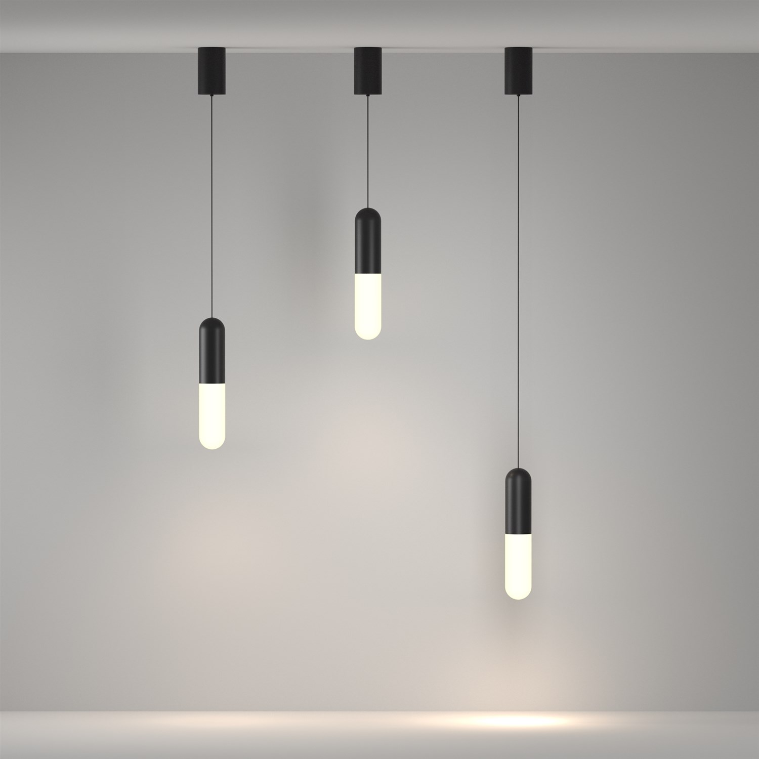 Maytoni Technical Mist Подвесной светильник цвет: черный P101PL-L300-12W3K-B