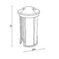 Maytoni Outdoor Flash Встраиваемый светильник цвет: серебро O044DL-L1S3K1