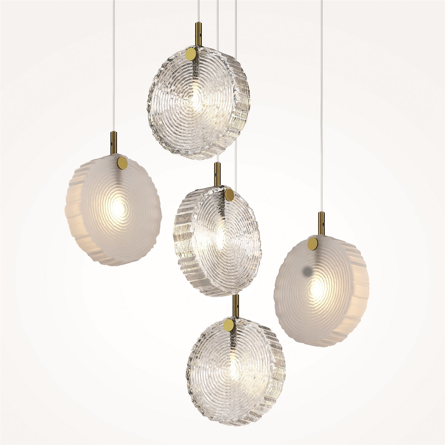 Maytoni Modern Frozen Подвесной светильник цвет: латунь MOD254PL-05BS