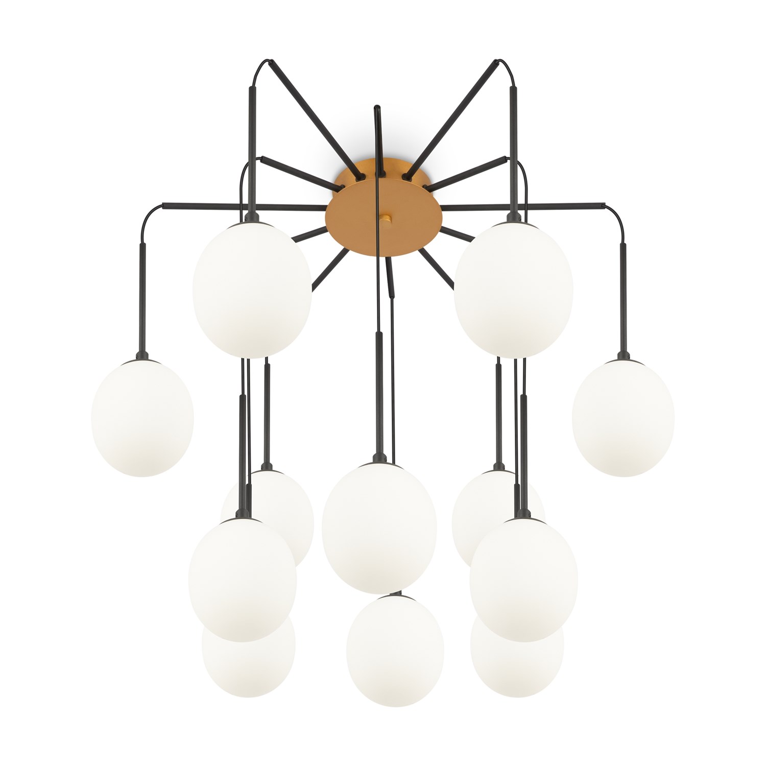 Maytoni Modern Branch Подвесной светильник цвет: черный и золото MOD176PL-12G