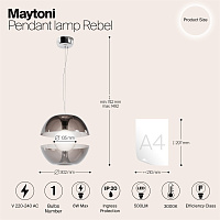 Maytoni Modern Rebel Подвесной светильник цвет: хром MOD322PL-L6B3K