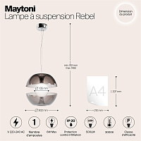 Maytoni Modern Rebel Подвесной светильник цвет: хром MOD322PL-L6B3K