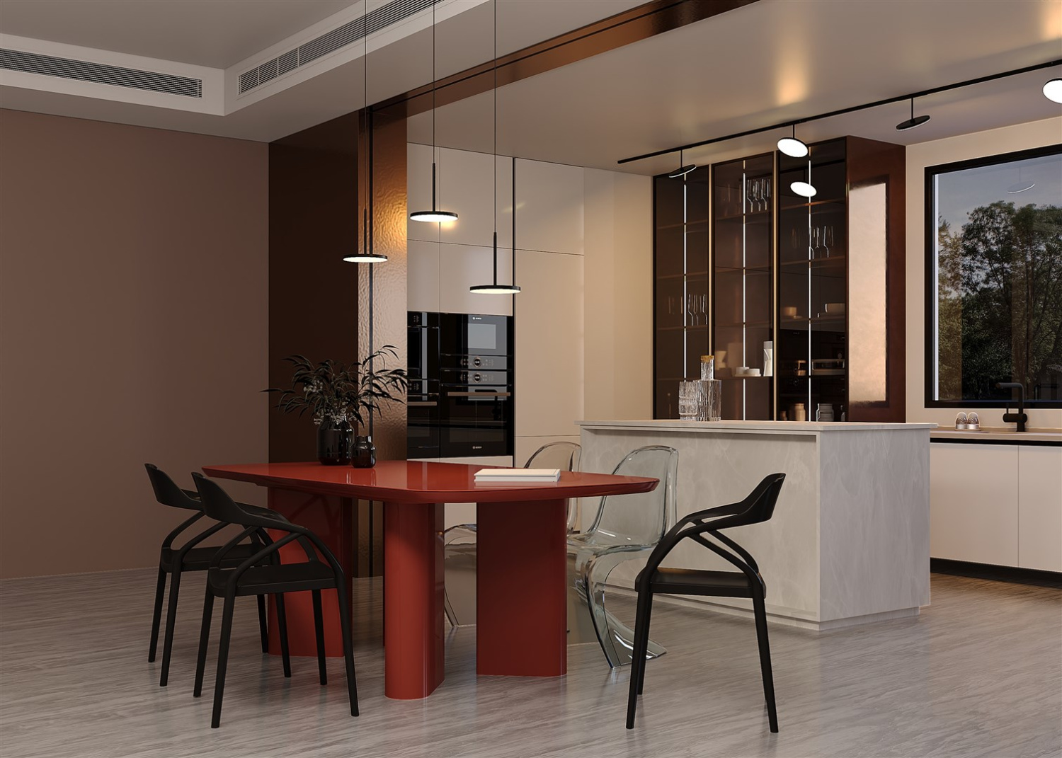 Maytoni Technical Plato Подвесной светильник цвет: черный P076PL-L12W4K-B