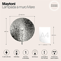 Maytoni Modern Mare Настенный светильник (бра) цвет: хром MOD305WL-01CH