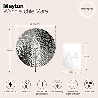 Maytoni Modern Mare Настенный светильник (бра) цвет: хром MOD305WL-01CH