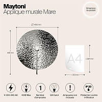 Maytoni Modern Mare Настенный светильник (бра) цвет: хром MOD305WL-01CH