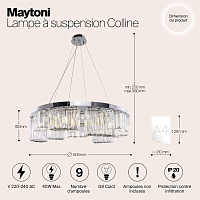 Maytoni Modern Colline Подвесной светильник цвет: хром MOD083PL-09CH