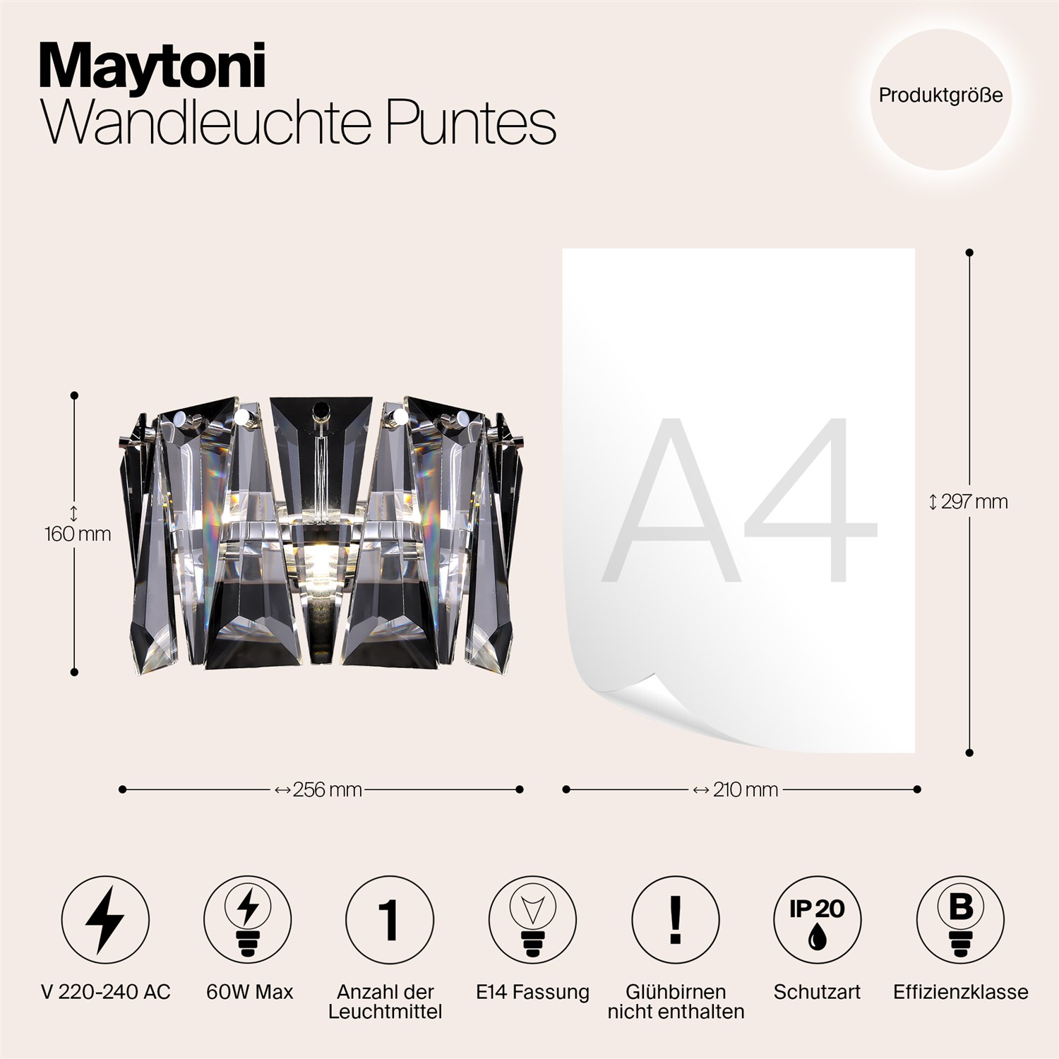 Maytoni Modern Puntes Настенный светильник (бра) цвет: хром MOD043WL-01CH