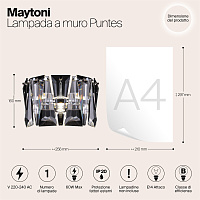 Maytoni Modern Puntes Настенный светильник (бра) цвет: хром MOD043WL-01CH
